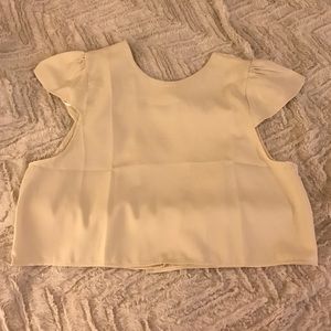 Tan crop top/blouse!