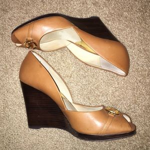 Michael by Michael Kors tan wedges size 10