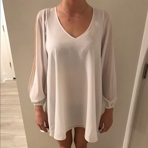 Lovers + Friends 'Gracie' white chiffon dress XS