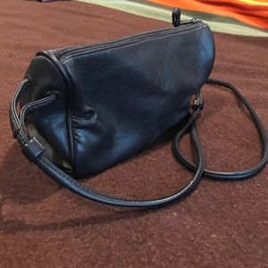 Vintage vinyl cross body bag