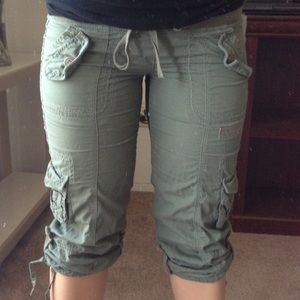 Olive green cargo capris BUNDLE ONLY