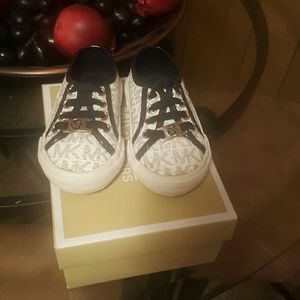 Navy blue and white Micheal kors sneakers