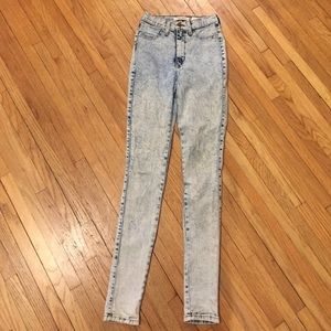 Nasty Gal Vibrant High Waist Acid Wash Jeans