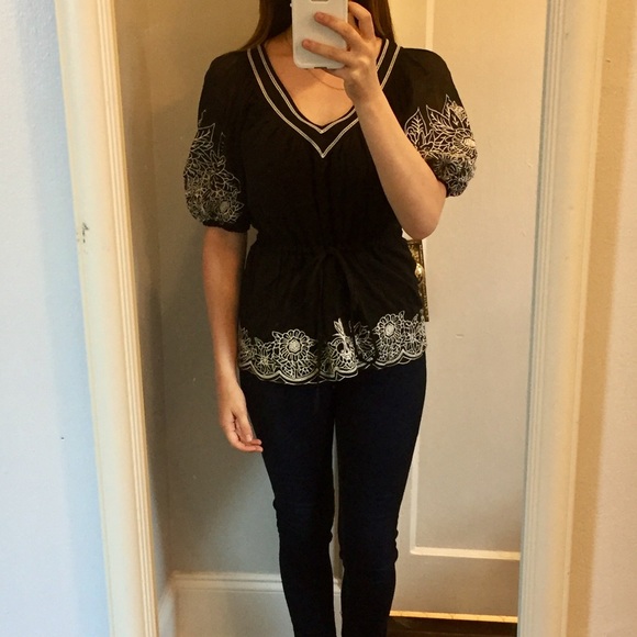 BCBG MAX AZRIA black blouse xxs - Picture 4 of 4