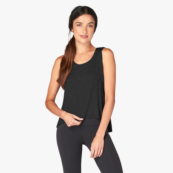 🆕Beyond Yoga Activewear Black Muscle Tank Top NWT