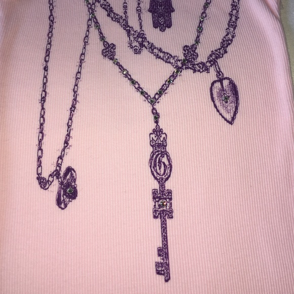 Necklace printed tank top with Swarovski crystals - Picture 3 of 4