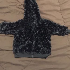 Girls Faux fur hoodie jacket