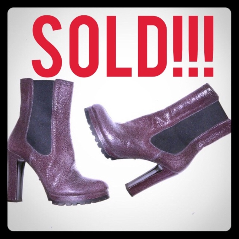 PRADA Crackle Leather Boots worn once!