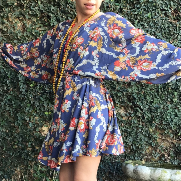 Blue Boho Dress - Picture 4 of 4