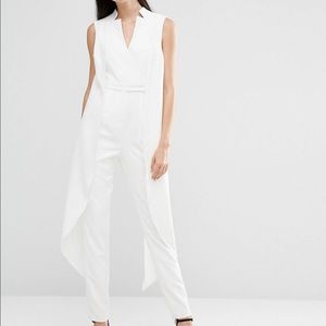Tall Sleeveness Tuxedo Jumpsuit