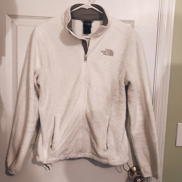 the north face white fleece jacket