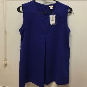 JCrew Sleeveless Royal Blue Blouse