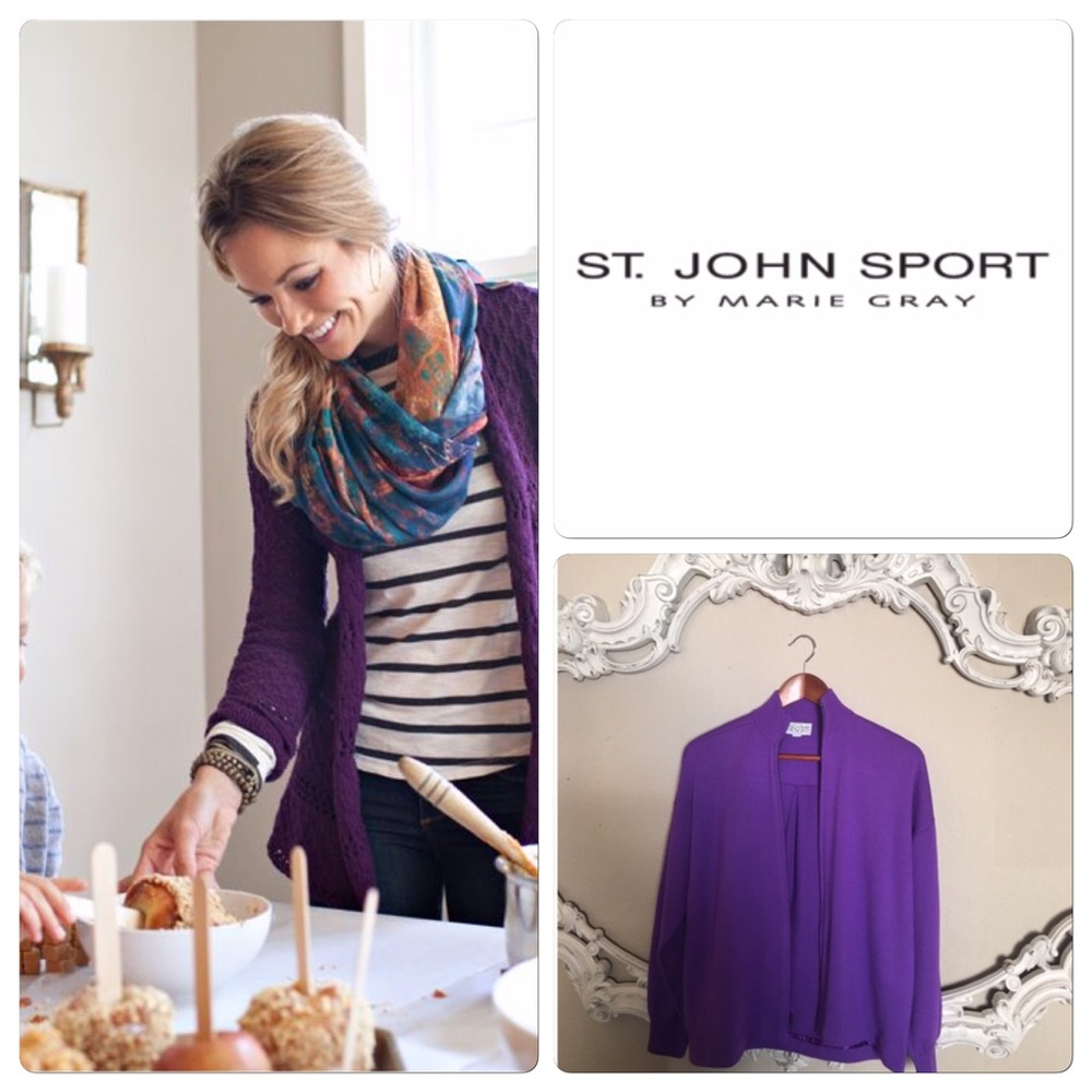 🌿St. John Sport purple zip cardigan