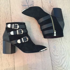 Report Signature Suede/Leather Ankle Boot