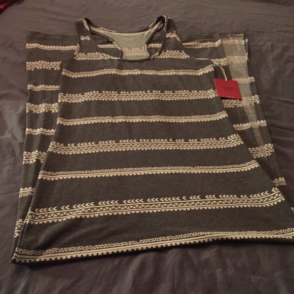 Maxi Dress, Grey & White ((Racerback)