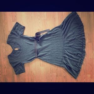 Knitted dress, knee length.