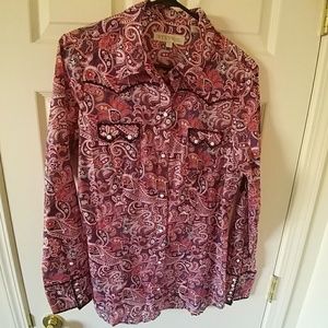 Stetson Paisley fitted womens western shirt