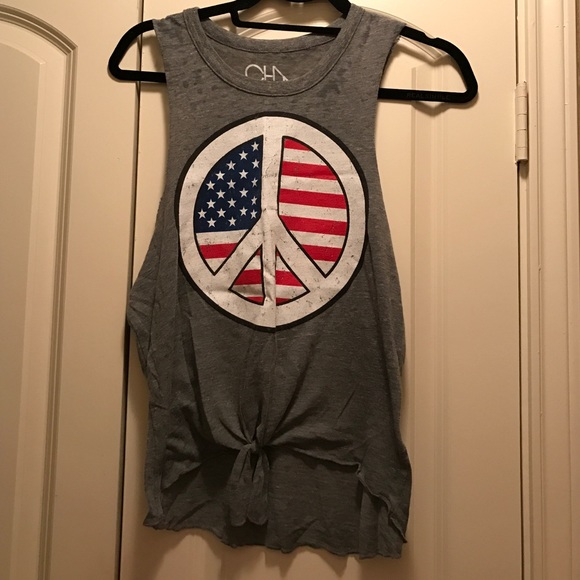 Chaser deep armhole tie front tank