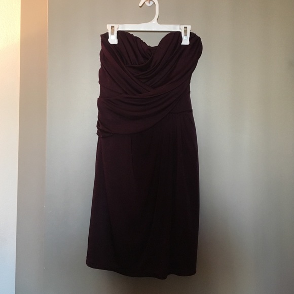 Express purple strapless dress