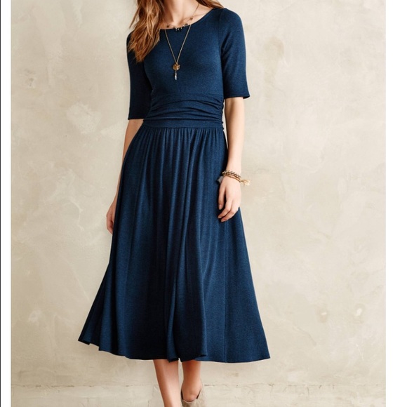 dark teal midi dress