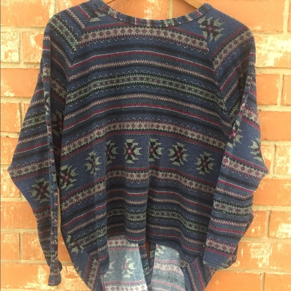 Hug high-low peek-a-boo sweater