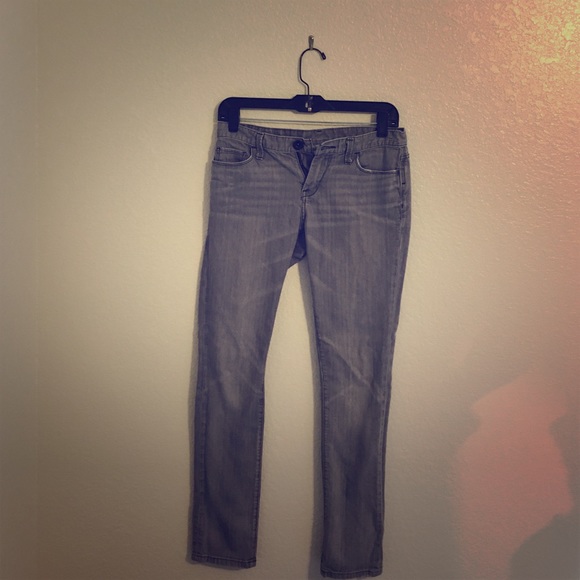 Banana Republic light grey wash skinny jeans