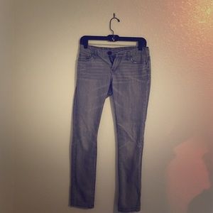 Banana Republic light grey wash skinny jeans