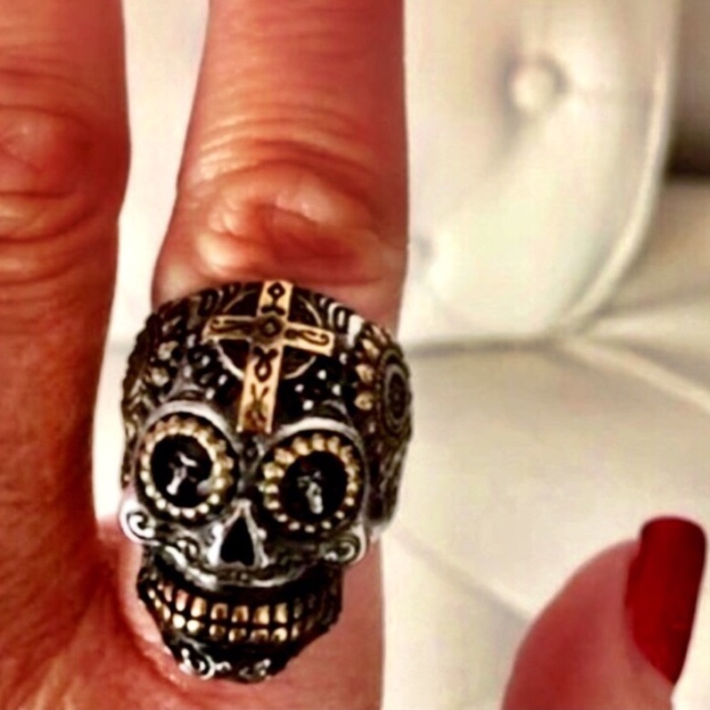 Unisex Ring Skull Biker or Halloween-Stainless NWT