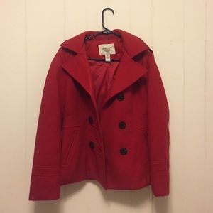 Red fleece coat