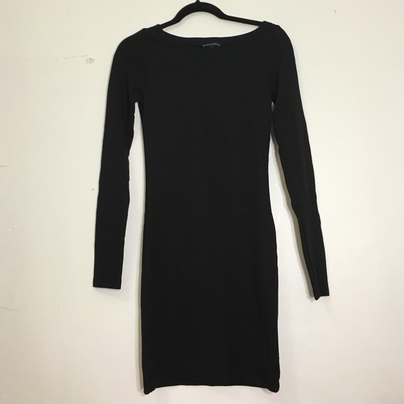 Black long sleeved dress.