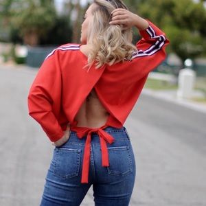 Backless wrap top