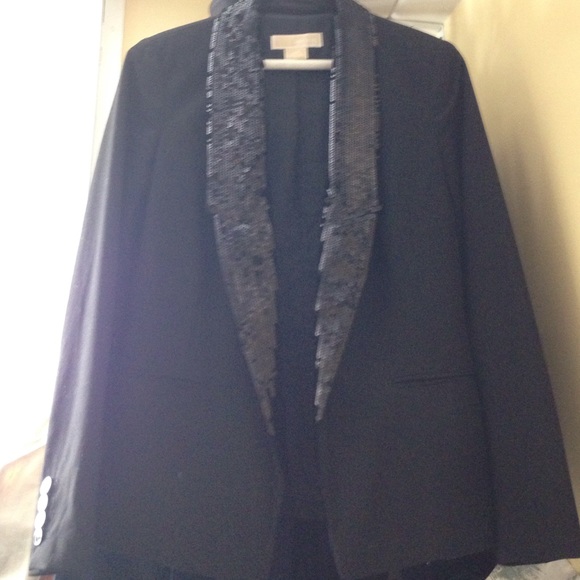 Michael Kors Sequin Open Blazer