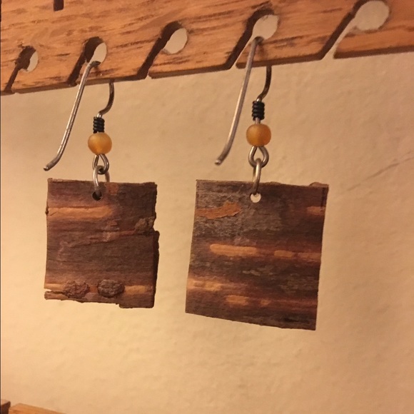 Aspen Bark Earrings - Picture 2 of 4