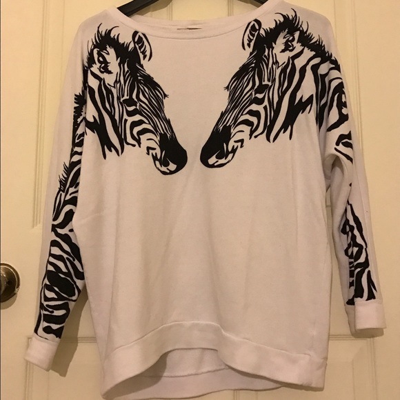 F21 zebra sweatshirt
