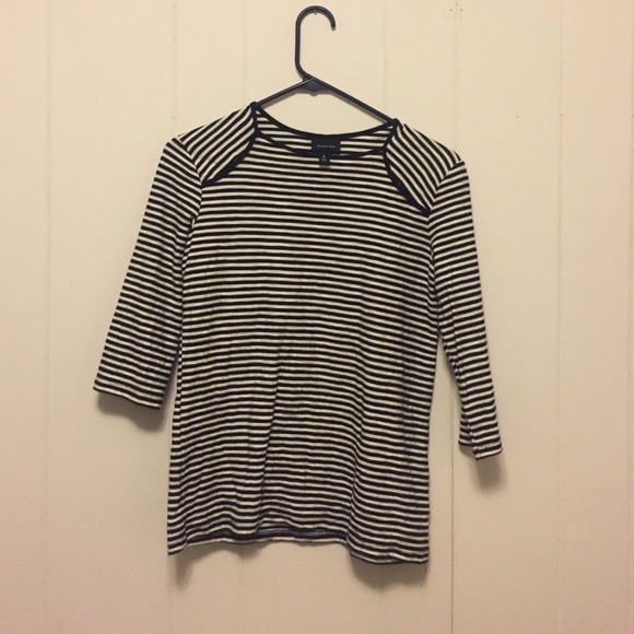 Striped dark navy quarter sleeve