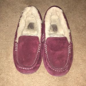 Burgundy Ugg Moccasins