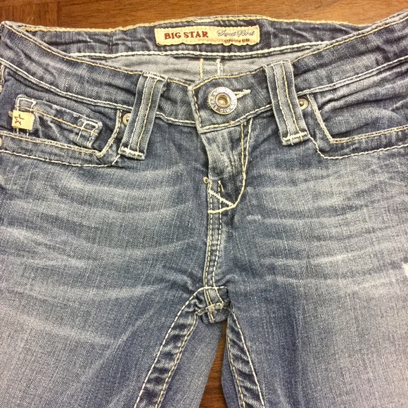 Big Star boot cut jeans ultra low rise jeans.