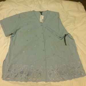 Cute Chambray Button Blouse