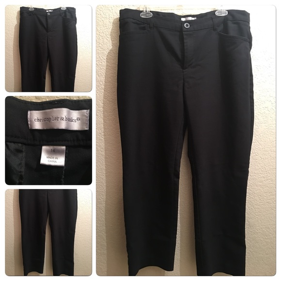 Black size 14 slacks. Christopher & Banks.