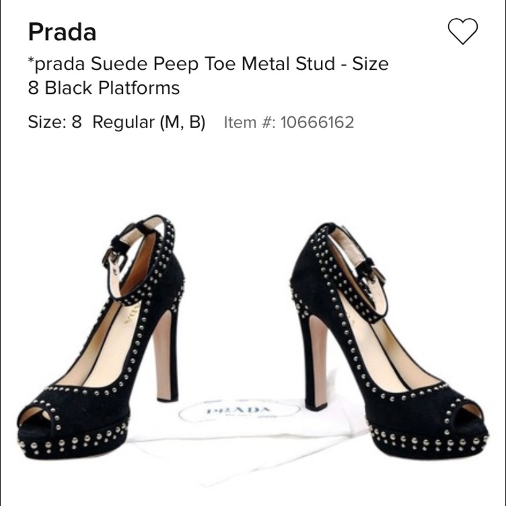 Prada Black heels authentic