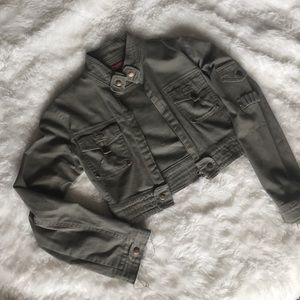 Military Style Cropped Jacket