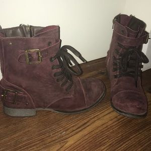 Dolce Vita Leather Maroon Booties