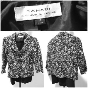 Black & White Tahari Arthur S. Levine Suit