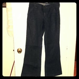 Denim wide leg trousers