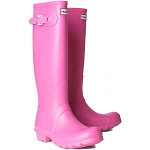 bubblegum pink hunter boots
