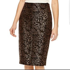 NWT  Worthington printed skirt.  Size  10