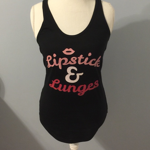 Lipstick and Lunges Gym Tank - Picture 2 of 3