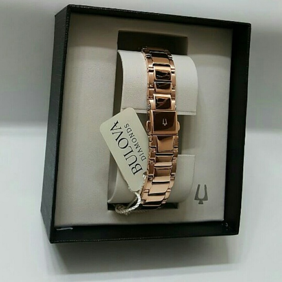BRAND NWT Bulova Diamond Rose-Gold watch. main image 4