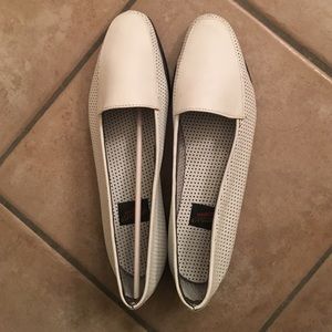 White slip on shoes