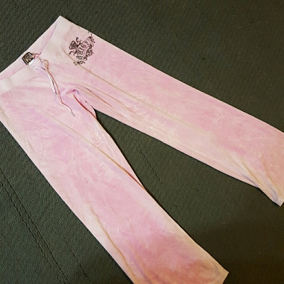 Juicy Couture pink velvet sweatpants size L